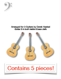 In The Style Of... (Book 2) - traditional Folk Songs in unusual styles - for 3 guitars/large ensemble arr. Derek Hasted