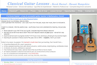 Guitar Lessons with Derek Hasted